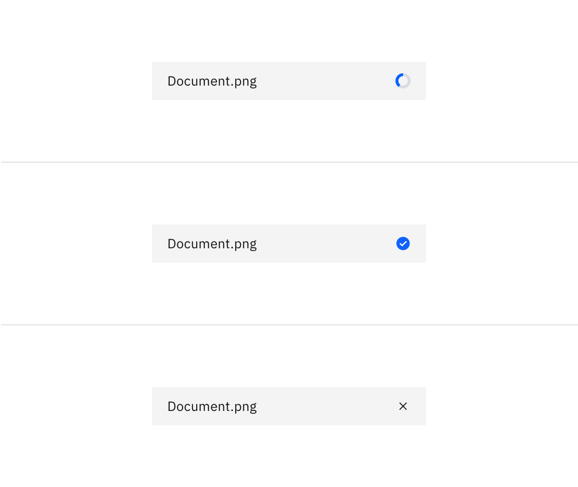 File uploader loading states File uploader loading states