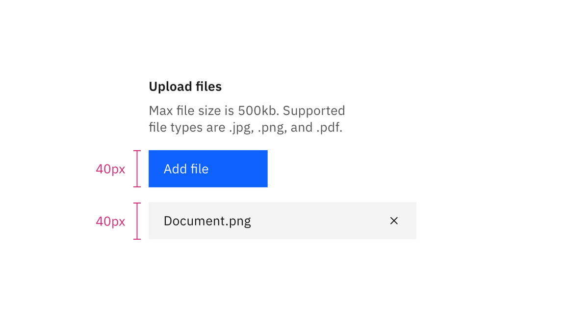 File uploader sizes File uploader sizes