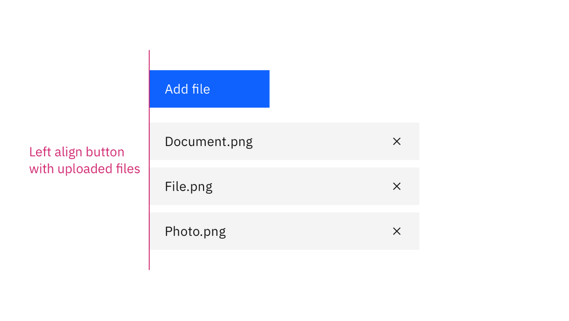 File uploader left alignment File uploader left alignment